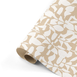 Cadeaupapier 50cm - Abstract botanics white kraft