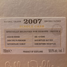 The Glenallachie SC 2007 (July 2023) 15y Px Puncheon
