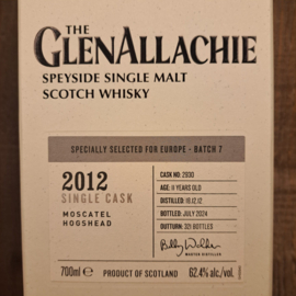 The Glenallachie SC 2012 (July 2024) 11y Moscatel Hogshead