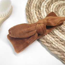 Haarbandje knoop | cognac
