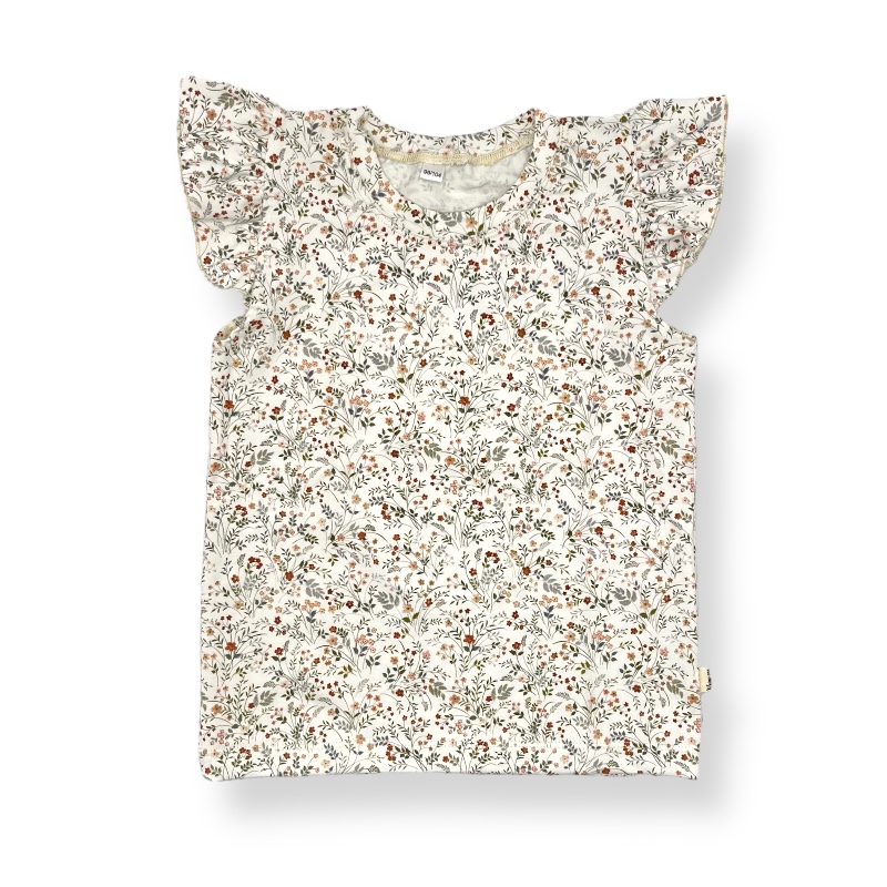 Top met ruffle  |   Kleine bloemen