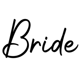 Strijkapplicatie bruiloft  | Bride