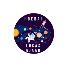 Traktatie stickers | space 2