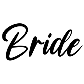 Strijkapplicatie bruiloft  | Bride (Calligraphy)