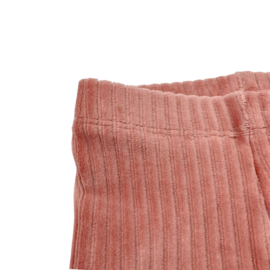 Broekje skinny  |  Brede Ribfluweel Klei Roze