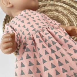 Poppen jurkje | roze triangel