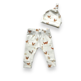 broekje / legging + mutsje  | kippen