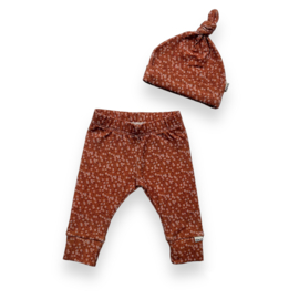 broekje / legging + mutsje | terra mini bloemetjes