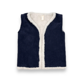 Gilet | Teddy rib blauw