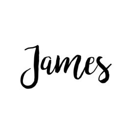 Naam sticker | James