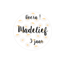 Traktatie stickers | madeliefjes