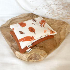 Sensorische zakjes outdoor |  herfst vossen, caramel kleur | 2 stuks
