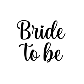 Strijkapplicatie bruiloft  | Bride to be  (Calligraphy)
