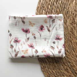 Hydrofiele doek | bloemen waterverf 60x60