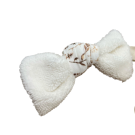Speenkoord strik  |  droog bloemen ecru