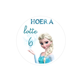 Traktatie stickers | frozen elsa