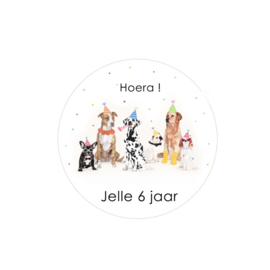 Traktatie stickers | Party dogs