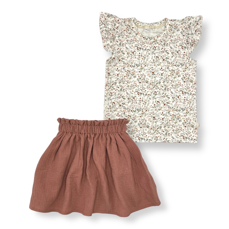 Top met ruffle  |   Kleine bloemen