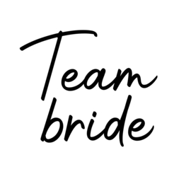 Strijkapplicatie bruiloft  | Team bride