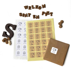 Naam stickers sinterklaas