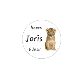 Traktatie stickers | Leeuwtje