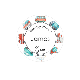 Traktatie stickers | Auto's