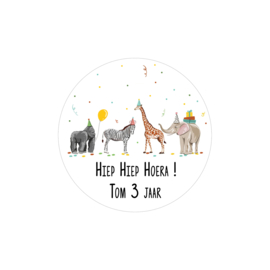 Traktatie stickers | Party Animals