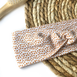 Haarband twist | spikkels cognac