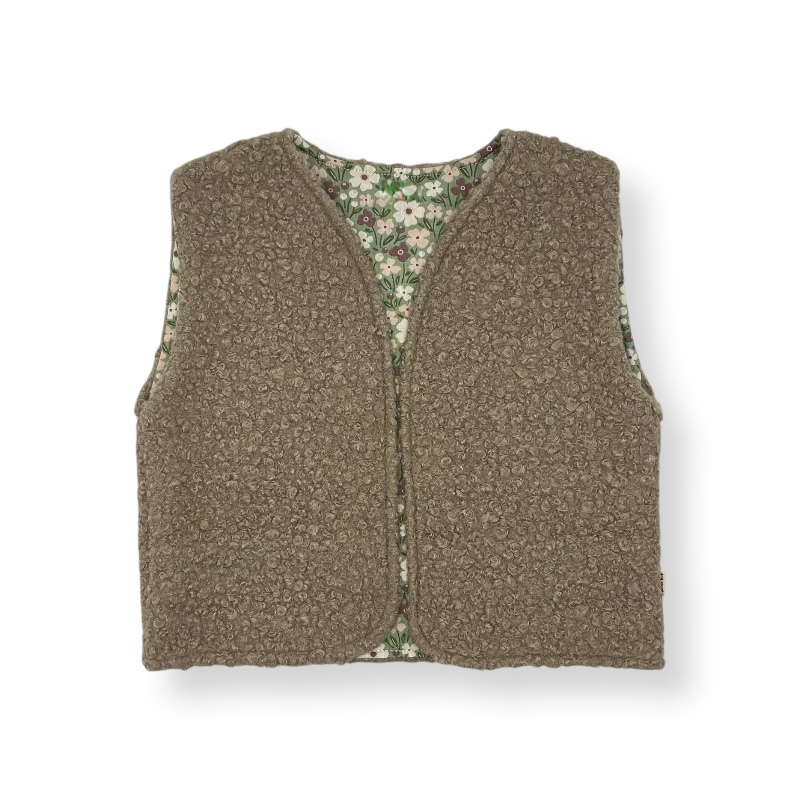 Gilet | Teddy, bloemen print