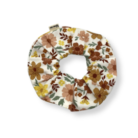 scrunshie |  Tricot vintage bloemen gekleurd