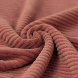 Flared | Brede Ribfluweel Klei Roze