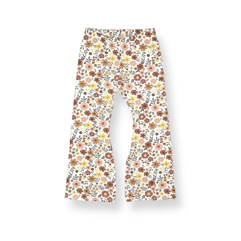 Flared |  vintage bloemen gekleurd