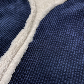 Gilet | Teddy rib blauw