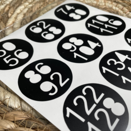 Stickers | kleding maten opbergen dubbel