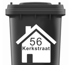 Kliko sticker  | Huis met straat en nummer