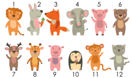 Traktatie stickers  | Ik zwaai gedag... (div dieren)