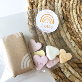 Traktatie stickers | regenbogen pastel