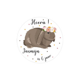 Traktatie stickers | Konijn