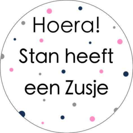 Traktatie stickers geboorte | stippen