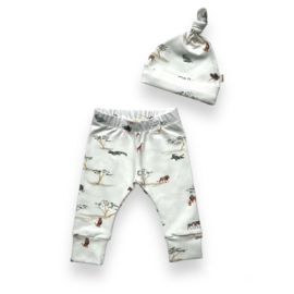 broekje / legging + mutsje | safari