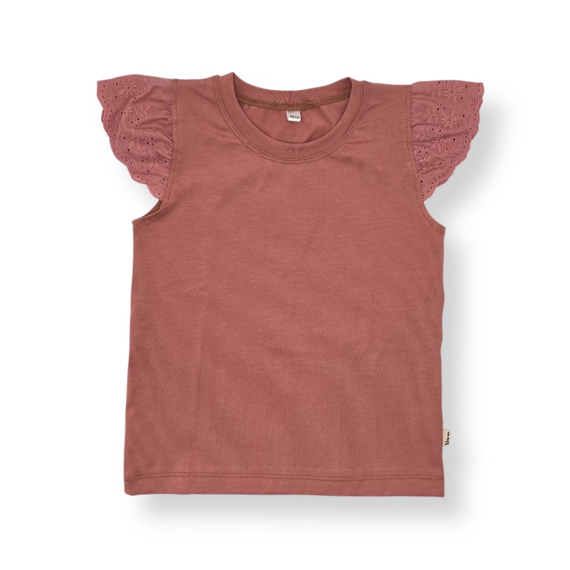 Top met ruffle  |   Mauve broderie