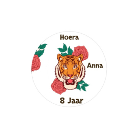 Traktatie stickers | Tijger cool girl