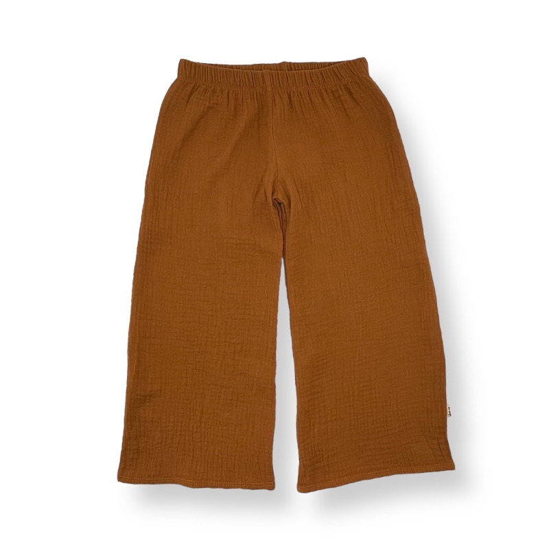wide pants |  Cognac