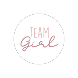 Team Girl  40mm |  sticker | 5 stuks