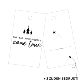 Cadeaulabel - May all your wishes come true - 40x70mm