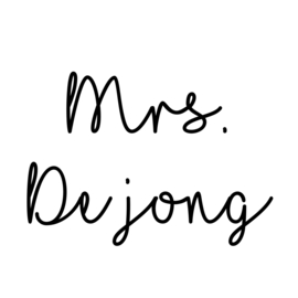 Strijkapplicatie bruiloft  | Mrs. De jong