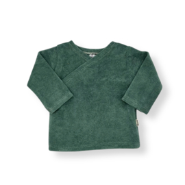 Overslag shirt |  badstof oud groen