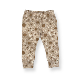 broekje / legging |  grote beige bloemen