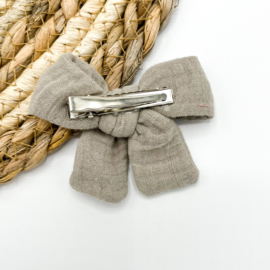 Alligator clip   | Strik beige