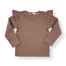 Longsleeve + ruffle |  old mauve